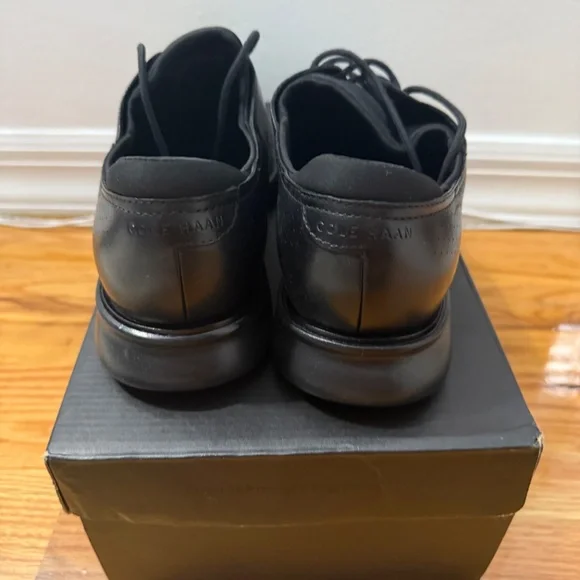 Cole Haan 2 ZeroGrand LSR Wing Black Leather Shoes Size 9M - Picture 4 of 5